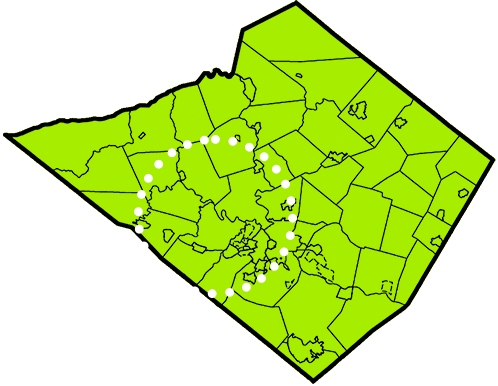 Map of Berks County, PA