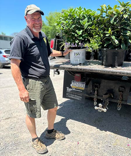 Connelly employee with plant stock